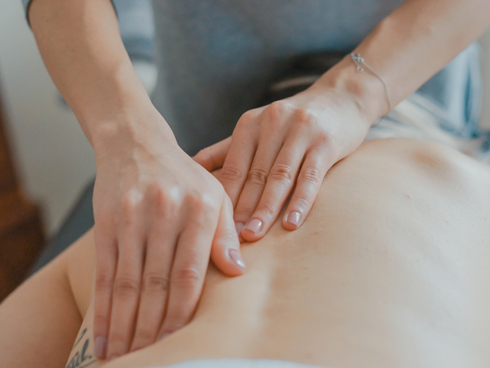 woman being massaged